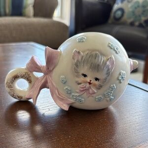 Vintage Napcoware Kitten Baby Rattle Planter